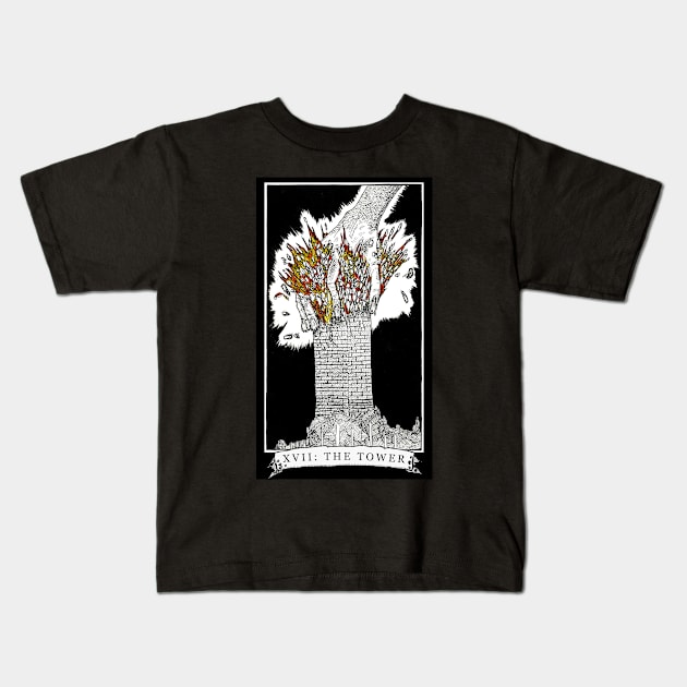 The Tower - The Tarot Restless Kids T-Shirt by WinslowDumaine